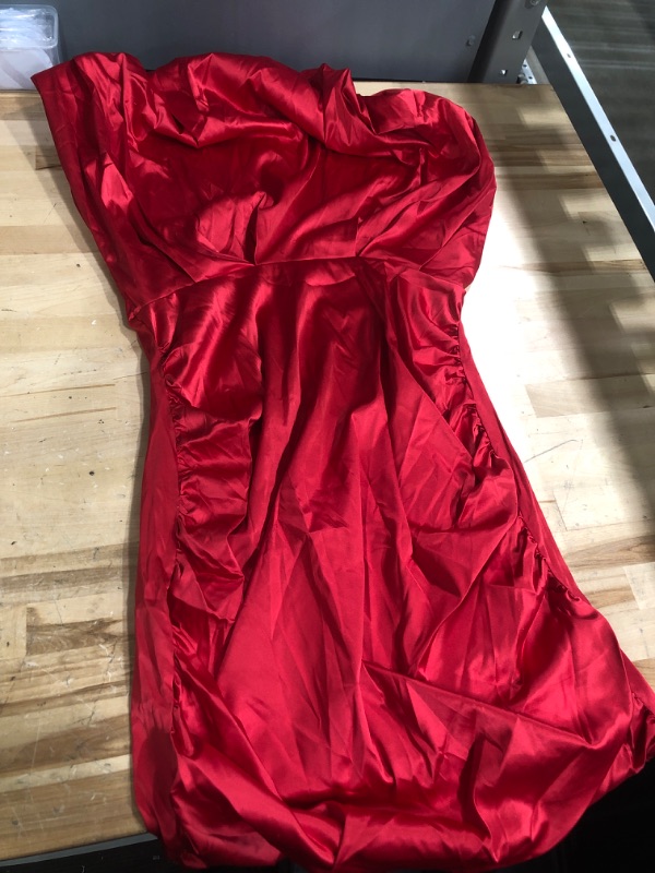 Photo 1 of Silk womens red dress size medium