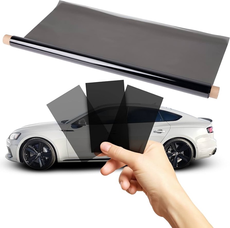 Photo 1 of (SIMILAR TO STOCK PHOTO) TRUE LINE Automotive 1Ply Car Window Tint Film Roll 99% UV Rejection, 20% Window Tint Film for Cars, Heat Shield Automotive Car Window Film, Car Window Privacy Film See Out Not in - 38" Wide 10' Long