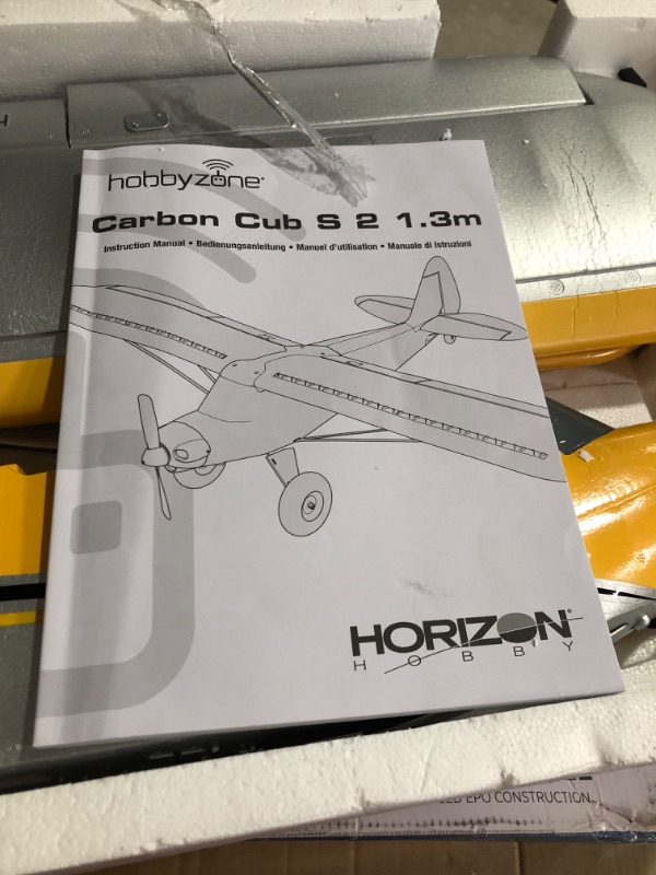 Photo 4 of ***USED - DAMAGED - PLANE HAS DEEP GOUGES - LIKELY MISSING PARTS - UNABLE TO TEST***
HobbyZone RC Airplane Carbon Cub S 2 1.3m BNF Basic (Transmitter, Battery and Charger not Included) with Safe, HBZ32500, Yellow