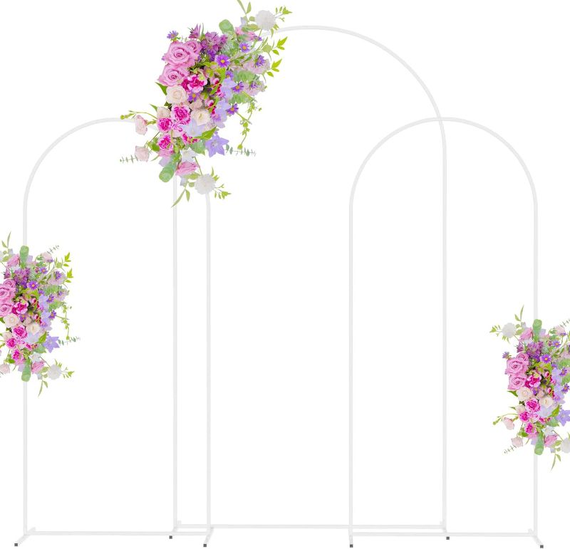 Photo 1 of ***NONREFUNDABLE - NOT FUNCTIONAL - FOR PARTS ONLY - SEE COMMENTS***
Asee'm White Metal Arch Backdrop Stand Set of 3 Arched Frame for Wedding Birthday Ceremony Graduation Anniversary Baby Shower Floral Decoration