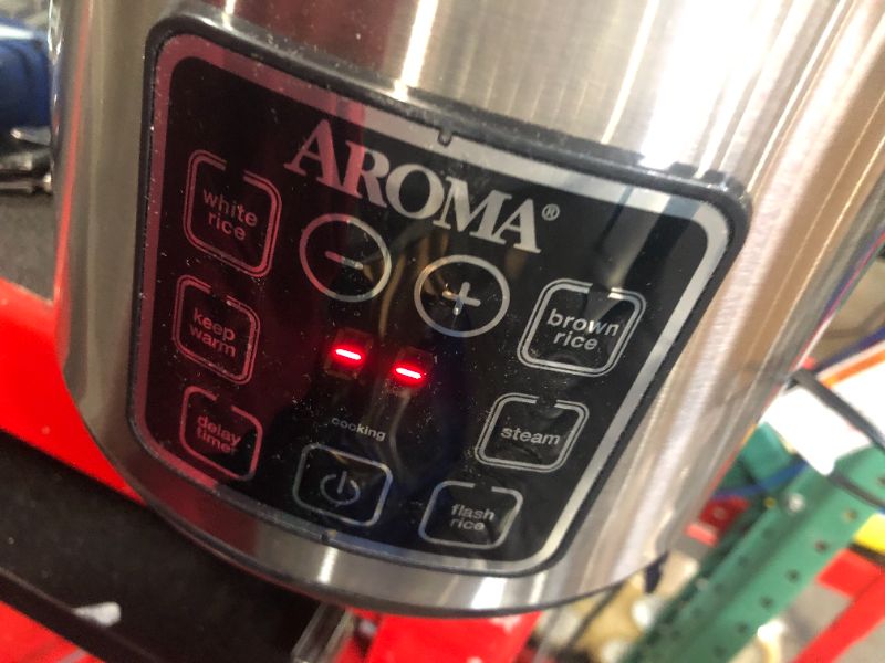 Photo 3 of ***DAMAGED - SEE COMMENTS***
AROMA Digital Rice Cooker, 4-Cup (Uncooked) / 8-Cup (Cooked), Steamer, Grain Cooker, Multicooker, 2 Qt, Stainless Steel Exterior, ARC-914SBD