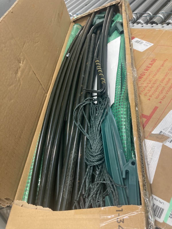 Photo 1 of Damaged bag • Portable Plant Protector from Animals, Ohuhu Greenhouse for Outsides with Durable PE Cover, Heavy Duty Green House with Zippered Door Mesh Window for Vegetables Flowers Fruits Herbs, 63x54x71 Inch PE - green 63"x54"x71"