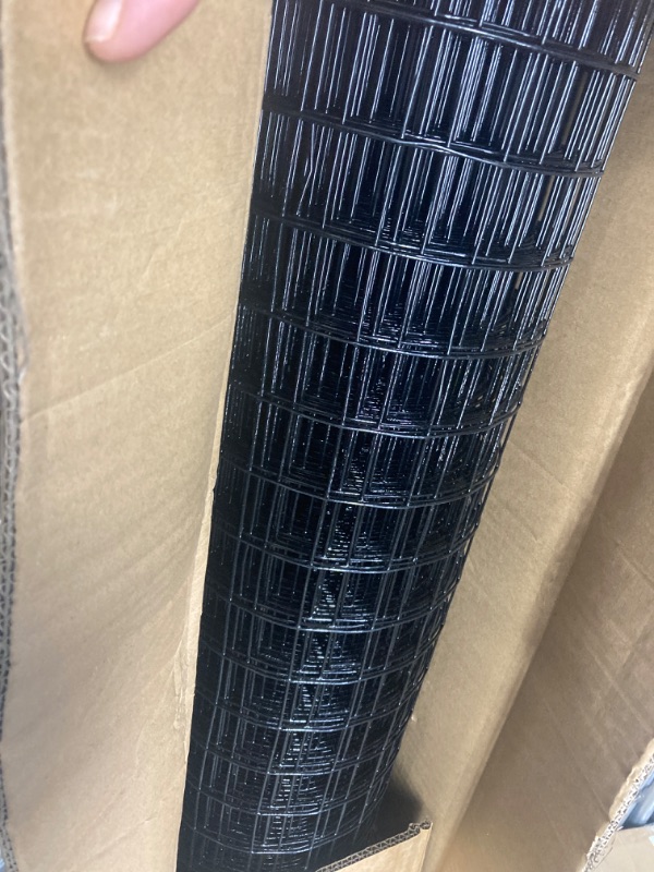 Photo 2 of 24'' x 50' 1.5inch Hardware Cloth 16 Gauge Black Vinyl Coated Welded Fence Mesh for Home and Garden Fence and Home Improvement Project