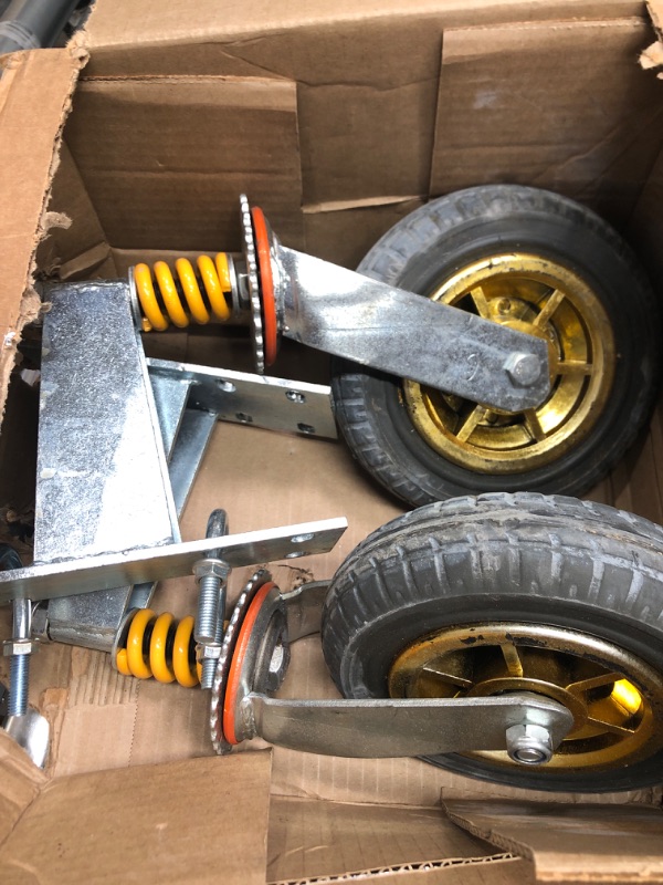 Photo 1 of ***see notes**LETREM Heavy Duty Swivel Castors Wheels, Silent Rubber Casters, 4/5/6/8 Inch Transport Caster? with Mounting Plates and Brakes, Logistics Equipment/Flatbed Trolleys