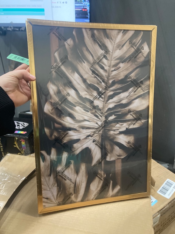 Photo 1 of 12x18 gold frame 