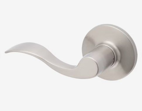 Photo 1 of 2 PACK-RELIABILT Olivia Satin Nickel Left-Handed Interior/Exterior Dummy Door Handle
