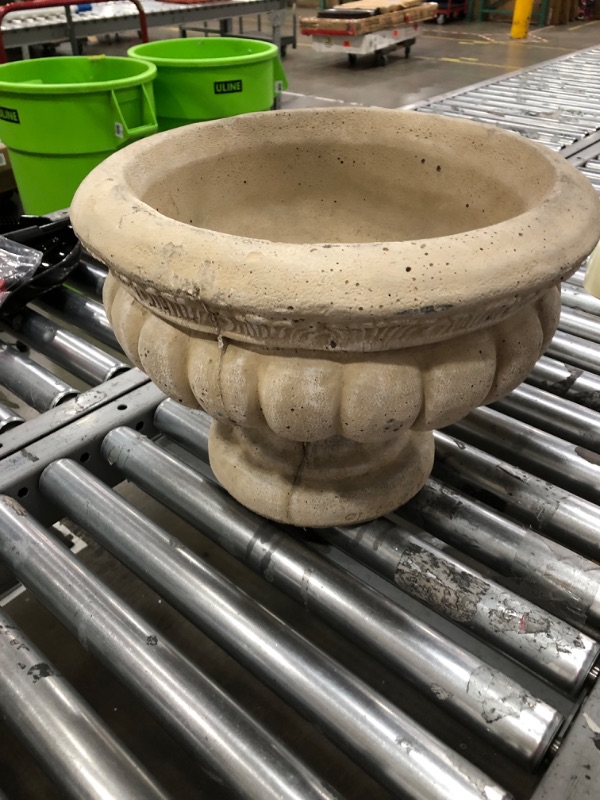 Photo 3 of 17-in W x 12-in H Brown Concrete Planter
