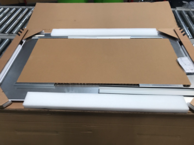 Photo 1 of Quartet Magnetic Glass Dry Erase White Board, 50" x 28" Whiteboard, InvisaMount Horizontal Frameless Mounting (G5028IMW) White 50" x 28"