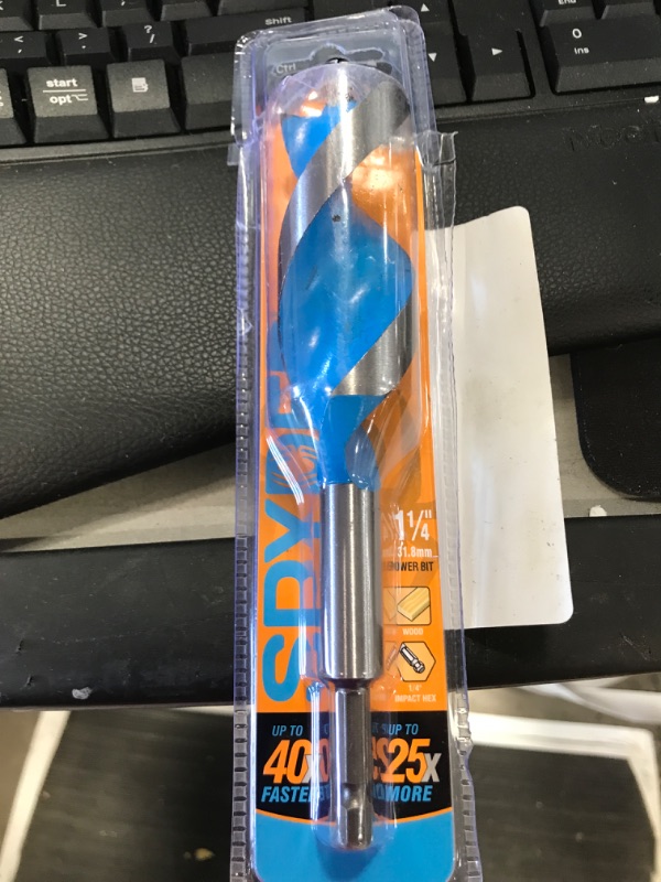 Photo 1 of Spyder Stinger Power Bit 1-1/4-in x 6-1/2-in Woodboring Power Spade Drill Bit