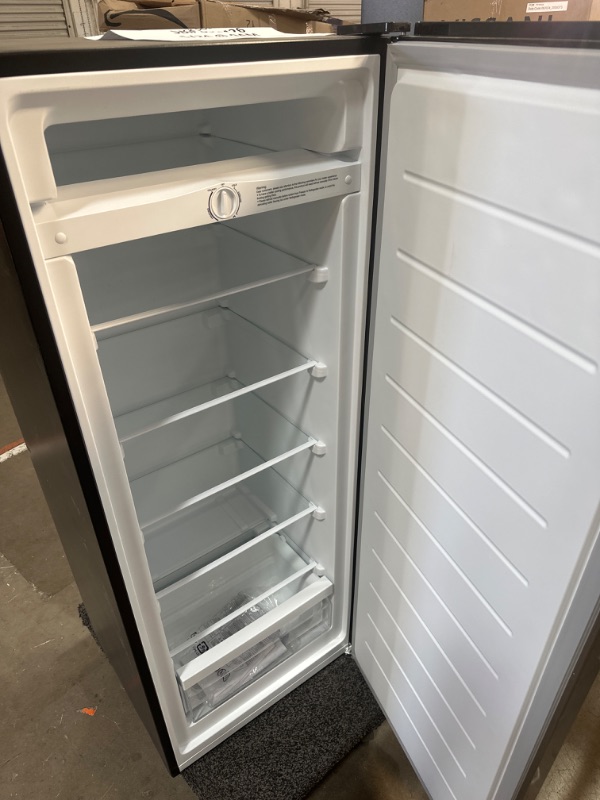 Photo 2 of 7 cu. ft. Convertible Upright Freezer/Refrigerator in Stainless Steel Garage Ready
