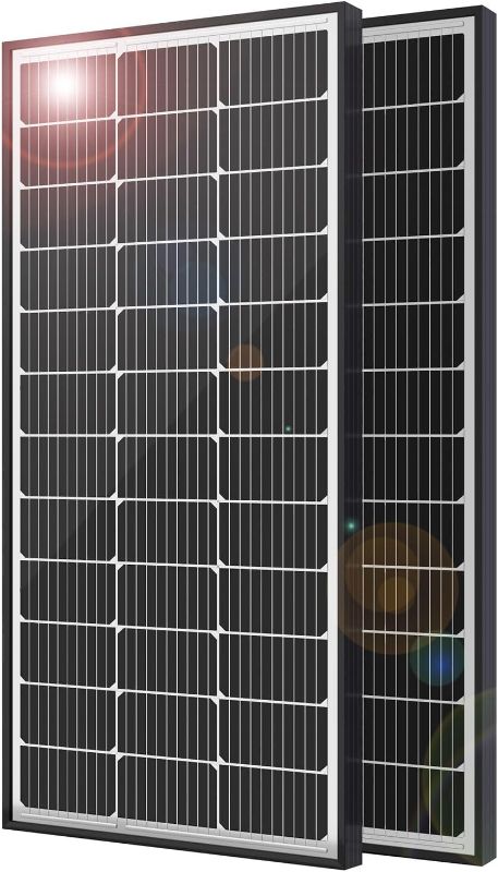 Photo 1 of **SEE NOTES**200 Watt 12 Volt Solar Panel 2 Pack of 100 Watt 9BB Monocrystalline Solar Module Solar Panels with Half Cut Cells for RV Home Boat and Other Off Grid System