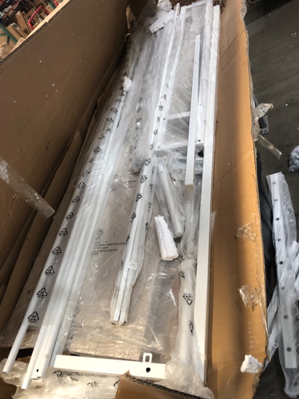 Photo 2 of **SEE NOTES**Merax Industrial Style Platform Bed Frame with Storage Drawers/USB Ports/Platform Bed with Headbord/Mattress Foundation/No Box Spring Needed Queen White
