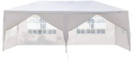 Photo 1 of 10 ft. x 20 ft. White Party Wedding Tent Canopy 4 Sidewall and 2 Doors
