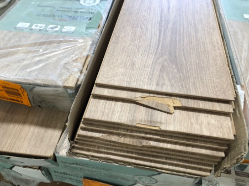 Photo 3 of **SEE NOTES**Bundle of 9, TrafficMaster
Tully River Oak 7 mm T x 7.56 in. W Water Resistant Laminate Flooring (26.6 sqft/case) 9 cases 