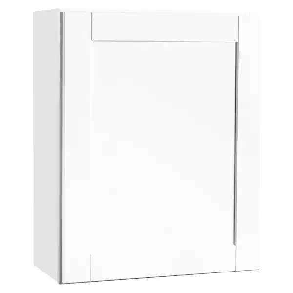 Photo 1 of ***DAMAGED - SEE PICTURES - MISSING INTERIOR SHELVES - NO PACKAGING***
Shaker 24 in. W x 12 in. D x 30 in. H Assembled Wall Kitchen Cabinet in Satin White