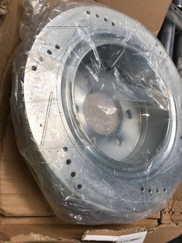 Photo 1 of Power Stop AR85148XL Power Stop Extreme Performance Drilled And Slotted Brake Rotors Rear Left Power Stop Extreme Performance Drilled And Slotted Brake Rotors