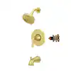 Photo 1 of **Parts Only** Ladera Single Handle 3-Spray Tub and Shower Faucet 1.8 GPM in. Brushed Gold (Valve Included)
