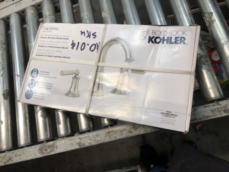 Photo 2 of Kohler Capilano 8 in. Widespread 2-Handle Bathroom Faucet in Vibrant Brushed Nickel