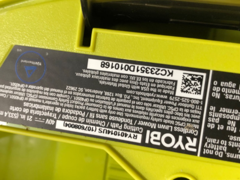 Photo 6 of **SEE NOTES**RYOBI
40V HP Brushless 21 in. Cordless Battery Walk Behind Self-Propelled Lawn Mower with (2) 6.0 Ah Batteries and Charger