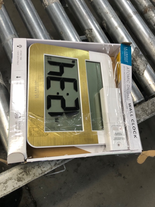 View 2 of La Crosse Technology L73859 Two-Tone Atomic Digital Clock with Temperature