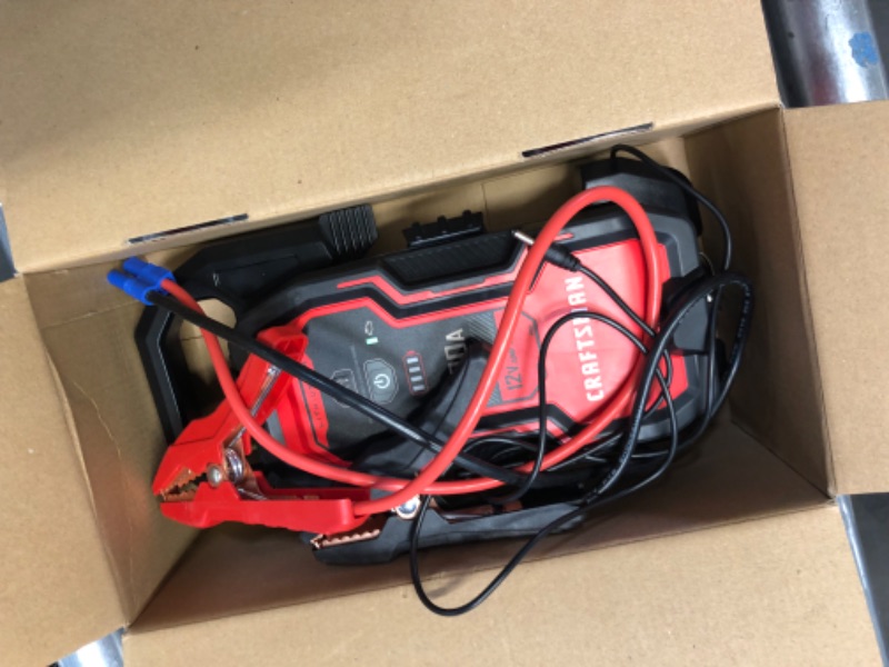 Photo 1 of CRAFTSMAN CMXCESM264 1500A 12V Lithium Jump Starter – Portable USB Power – Up to 35 Jumps Per Charge – LED Area Light – Starts Up to 8.0L Gas and 4.5L Diesel Engines