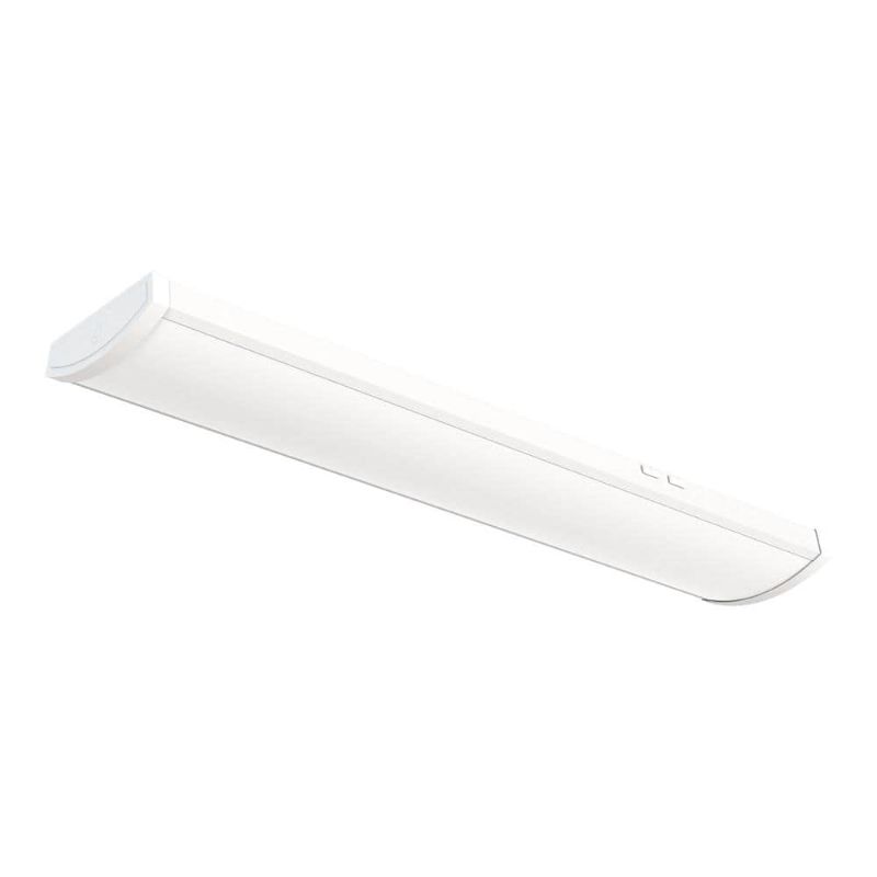 Photo 1 of 4 Ft. 4000/5000/6000 Lumens Integrated LED Triac Dimming White Wraparound Light, Switchable Color Temperature
