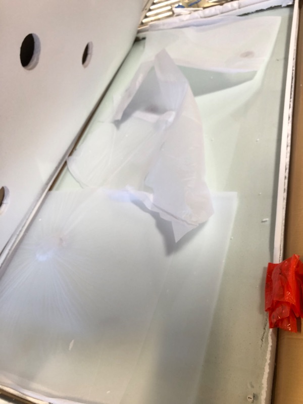 Photo 1 of Edwin's Choice Rectangle Glass Dining Table, Tempered Glass Tabletop and Metal Tubular Legs, Modern Style Table for Home, Kitchen, Dining Room 58.5”Lx29”Wx30”H, Silver