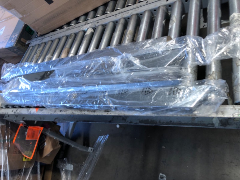 Photo 1 of Edwin's Choice Rectangle Glass Dining Table, Tempered Glass Tabletop and Metal Tubular Legs, Modern Style Table for Home, Kitchen, Dining Room 58.5”Lx29”Wx30”H, Silver