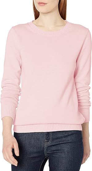 Photo 1 of Amazon Essentials Women's 100% Cotton Crewneck Sweater (Available in Plus Size) SIZE M
