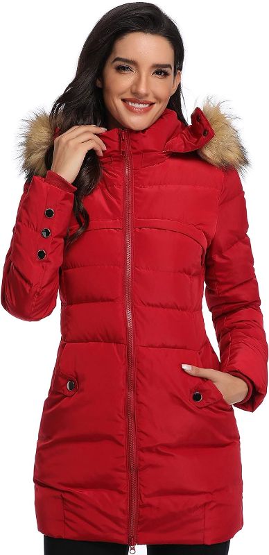 Photo 1 of Epsion Women's Hooded Thickened Long Down Jacket Winter Down Parka Puffer Jacket
