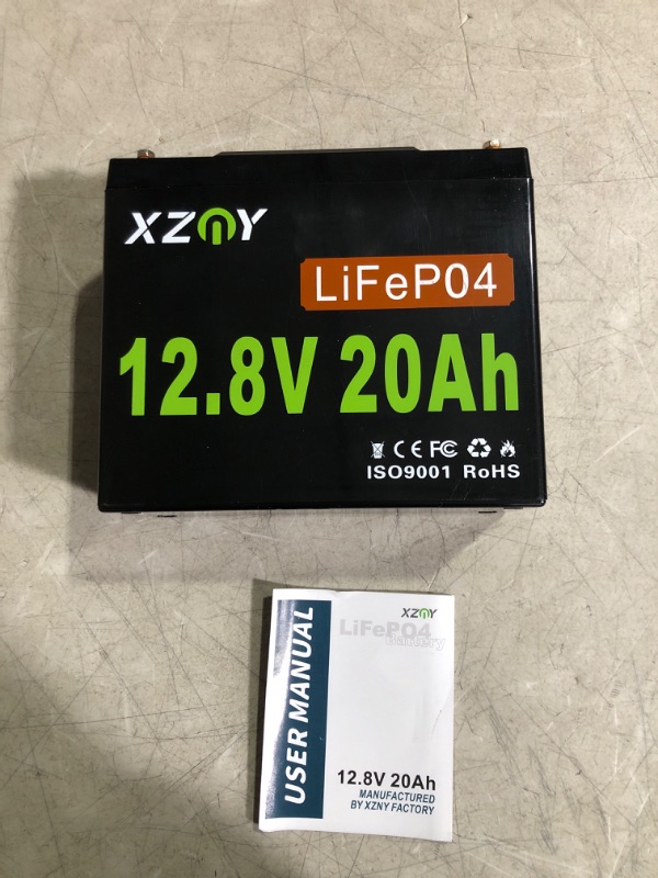 Photo 3 of *READ NOTES***
XZNY 12V 20Ah LiFePO4 Battery, 5000+ Cycles 12V 20Ah Lithium Battery Built-in 20A BMS 256W Output, Great for Camping, Solar Setup, Live Imaging Fish Finder, RV/Golf Cart/Boat Auxiliary Battery, Radio
