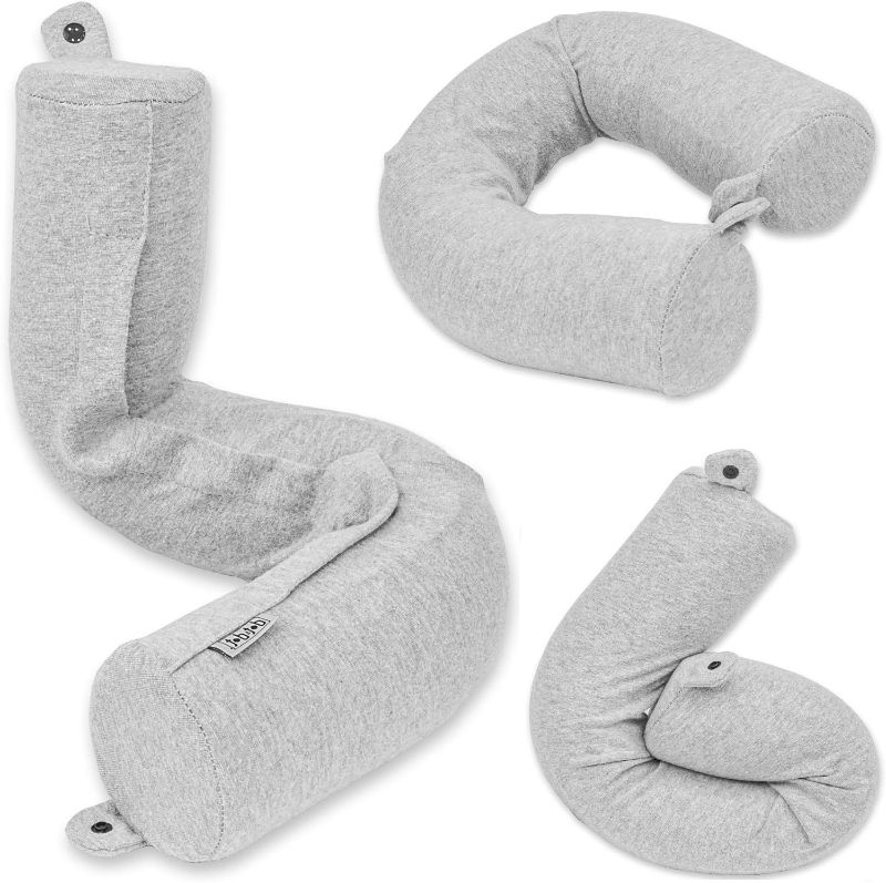 Photo 1 of Dot&Dot Twist Memory Foam Travel Pillow for Neck, Chin, Lumbar and Leg Support - Neck Pillows for Sleeping Travel Airplane for Side, Stomach and Back Sleepers - Adjustable, Bendable Roll Pillow
