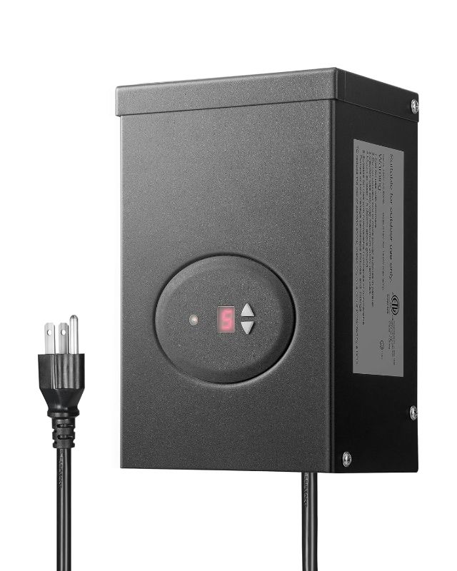 Photo 1 of 120 Volt Outdoor Low Voltage Transformer Dewenwils HOSL03A Black Weatherproof
