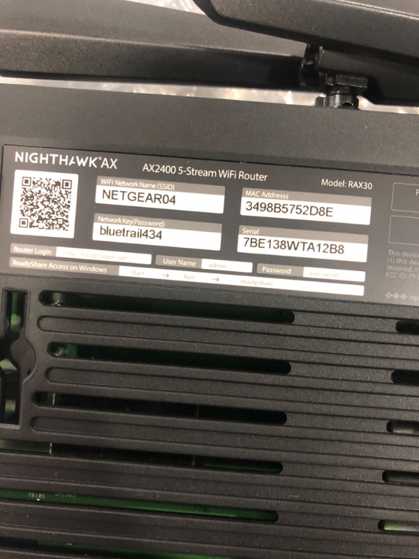 Photo 4 of NETGEAR Nighthawk WiFi 6 Router (RAX30) 5-Stream Dual-Band Gigabit Router, AX2400 Wireless Speed (Up to 2.4 Gbps), Coverage Up to 2,000 sq.ft. and 20 Devices AX2400 WiFi 6 | 5 Streams