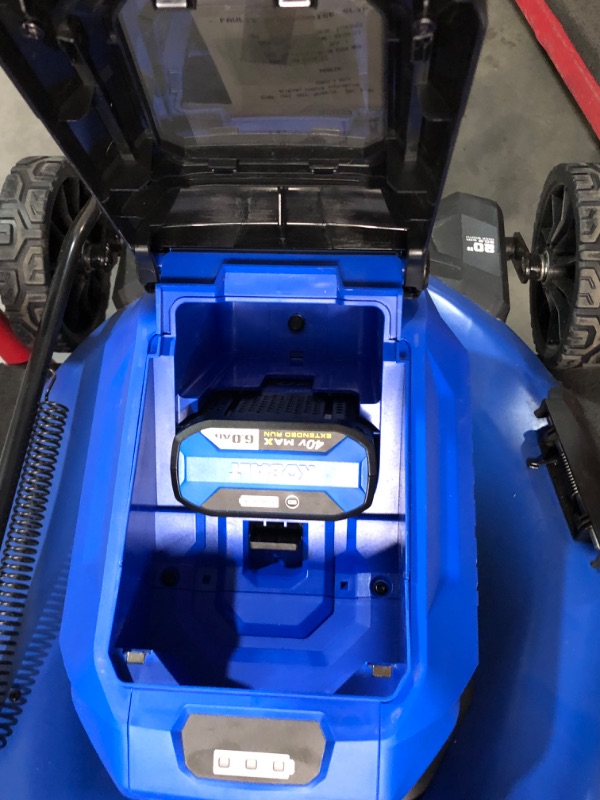 Photo 8 of ***DOESN'T POWER ON - MISSING CHARGER - SEE COMMENTS***
 Kobalt Gen4 40-volt 20-in Cordless Push Lawn Mower 6 Ah (1-Battery and Charger Included)