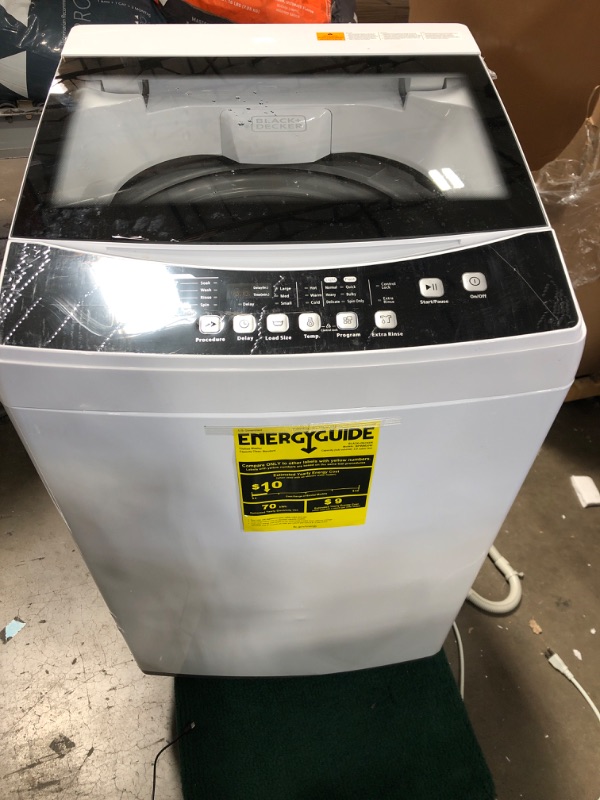 Photo 2 of *MINOR DAMAGE* BLACK+DECKER Small Portable Washer (2.0 Cu. Ft.) and Compact Dryer (2.65 Cu. Ft.) Bundle for Household Use
