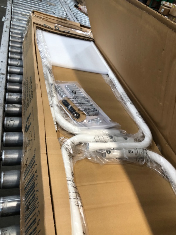 Photo 1 of ZINUS Florence Twin Daybed and Trundle Frame Set, Premium Steel Slat Support, Daybed and Roll Out Trundle Accommodate, Twin Size Mattresses Sold Separately White Twin