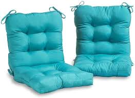 Photo 1 of * PACK OF 6* 2 Piece Teal Color Indoor/Outdoor Cushions for Patio Furniture 4 in H X 21 in. W X 42 in. L Size, Fade Uv & Water Resistant | All Season Pretty Blue Shade Overstuffed Design Ultra Thick Soft Feel
