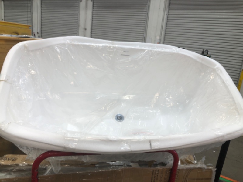 Photo 2 of 67" Acrylic Freestanding Bathtub, Contemporary Freestanding Tub with Polished Chrome Pop-up Drain and Overflow Trim Self-Leveling Legs, Easy Installation
