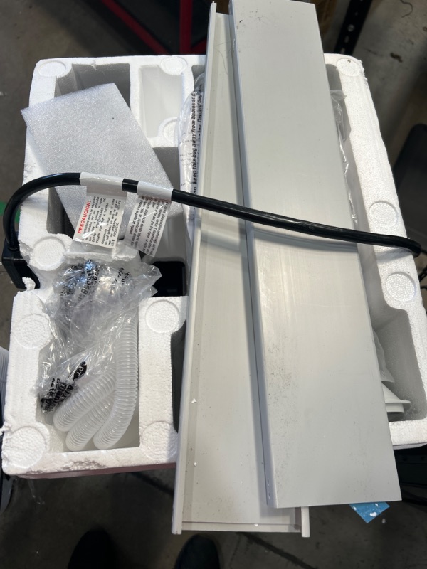 Photo 5 of ***USED - POWERS ON - UNABLE TO TEST FURTHER - NO PACKAGING - SEE PICTURES - LIKELY MISSING PARTS***
12000 BTU Portable Air Conditioners with Remote Control, 3-in-1 Free Standing Cooling AC Unit with Fan & Dehumidifier, Cools Room up to 500 sq.ft, Smart/S