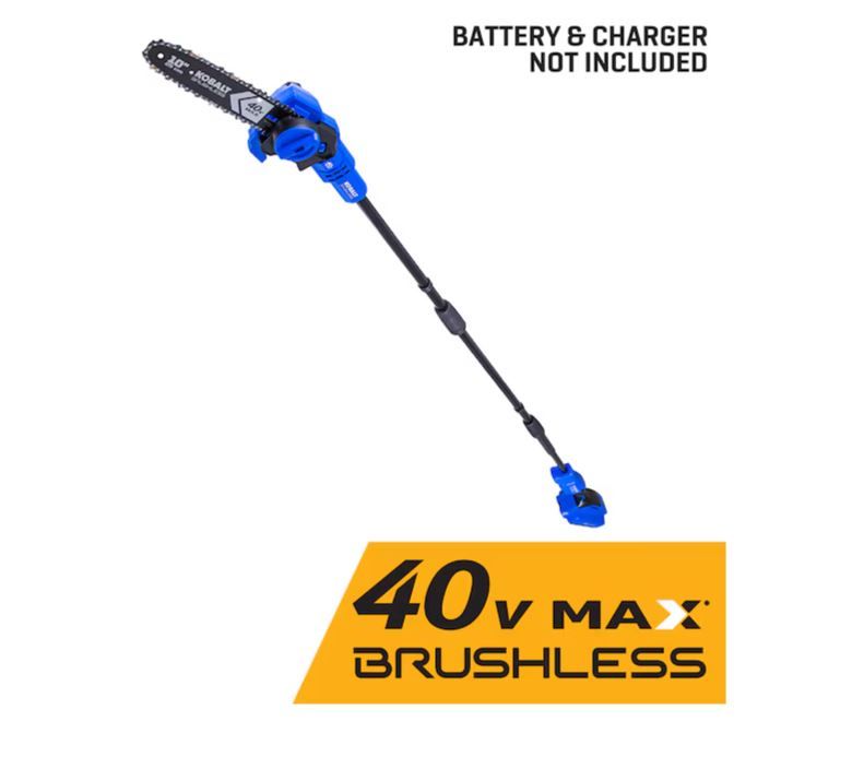 Photo 1 of **missing charger** Kobalt 24-volt 8-in 2 Ah Pole Saw (Battery and Charger Included)