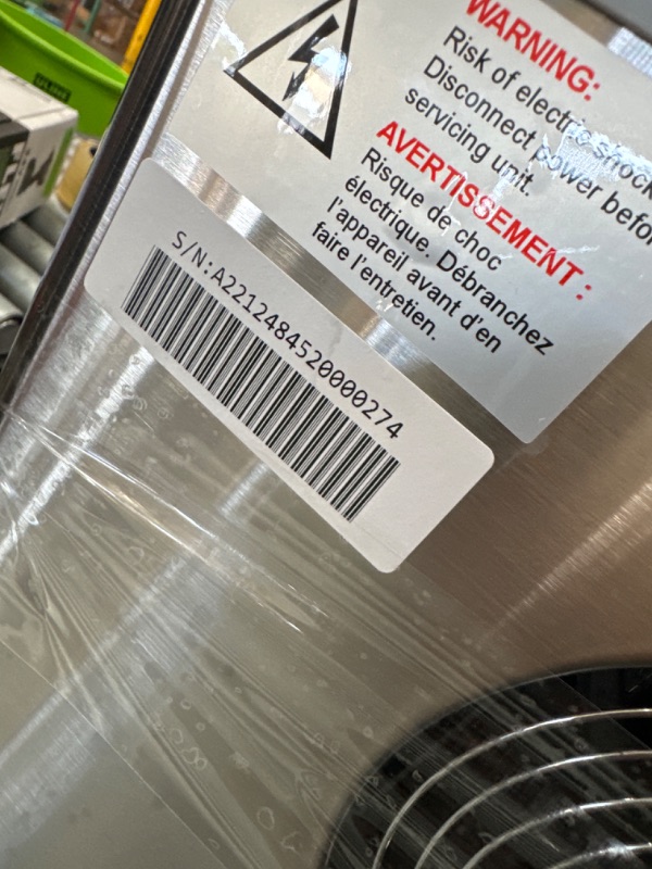 Photo 3 of **SEE NOTES** FRIGIDAIRE EFIC452-SS 40 Lbs Extra Large Clear Maker, Stainless Steel, Makes Square Ice