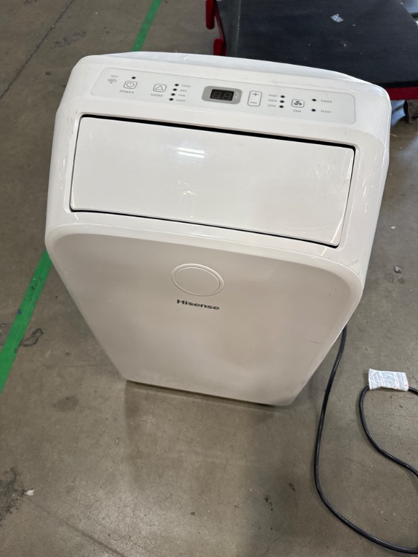 Photo 2 of **SEE NOTES** REFURBISHED Hisense Smart SACC 8,000 BTU Portable Air Conditioner & Heating 4 Modes - WiFi, Remote, Alexa,Google iOS,Android, Voice Controller App & Dual Hose Heat Pump,550 sq.ft. Fast Cooling White 550 Cubic Feet