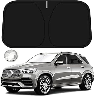 Photo 1 of Bestview Windshield Sunshade Compatible with 2020-2024 Mercedes GLE 350 450 Accessories, Front Window Sunshade Sun Visor Protector Block UV Rays Heat, Foldable 2 Layers 210T Material
