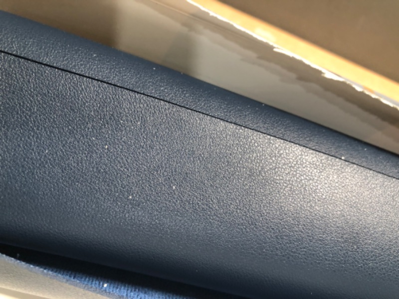 Photo 2 of ** SLIT ON THE ITEM***YSAGi Leather Desk Pad Protector, Office Desk Mat, Large Mouse Pad, Non-Slip PU Leather Desk Blotter, Laptop Desk Pad, Waterproof Desk Writing Pad for Office and Home (Dark Blue, 47.2" x 23.6") 47.2" x 23.6" Dark Blue