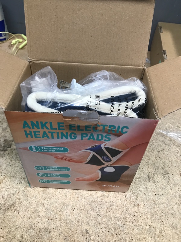 Photo 1 of ALDIOUS 2 Pack Ankle Heating Pads for Achilles Tendonitis and Plantar Fasciitis Relief, Adjustable Ankle Brace Support for Sprains, Swelling, Heel Pain,86-158? Adjustable Temperature, Auto Shut Off