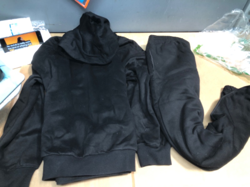 Photo 1 of 2 PIECE SWEAT SUIT BLACK SMALL