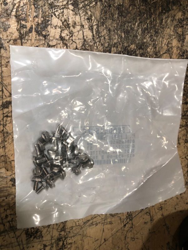 Photo 1 of Small Parts 0604RSW188 18-8 Stainless Steel Thread Rolling Screw for Metal, Passivated Finish, Hex Washer Head, Slotted Drive, #6-32 Thread Size, 1/4" Length (Pack of 25)