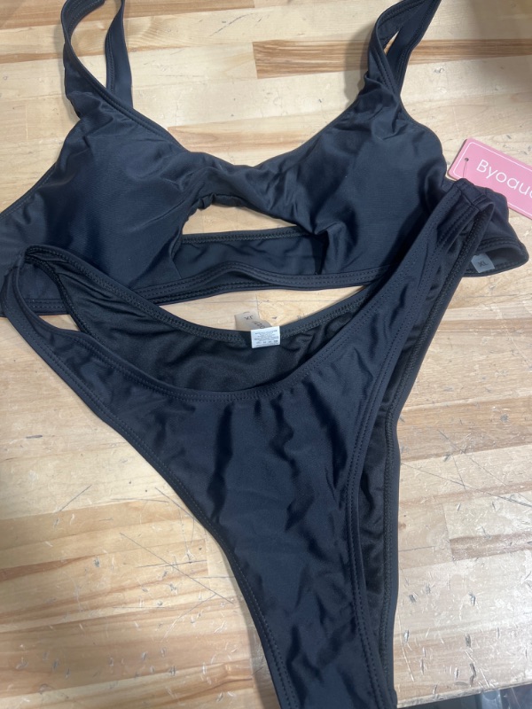 Photo 1 of Black two piece bathing suit size xl 