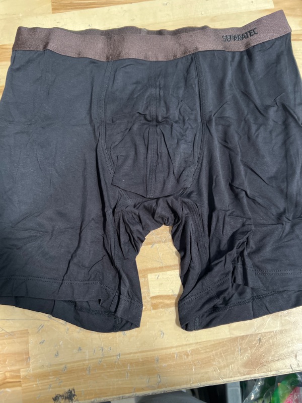 Photo 1 of 3 pack Black with brown waist band Men’s boxers separatec size medium 